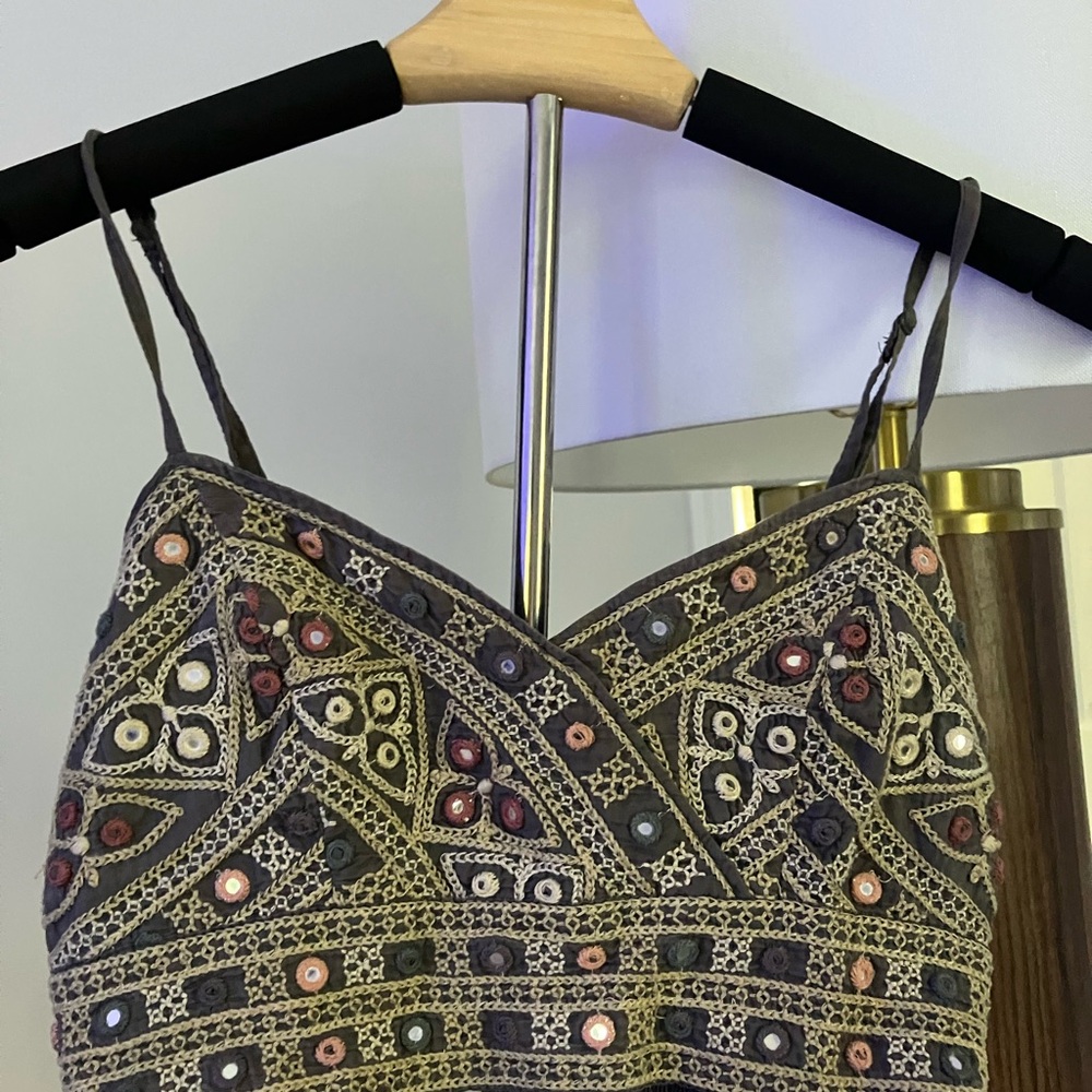 American Eagle Outfitters Patterned Camisole - Black and Cream